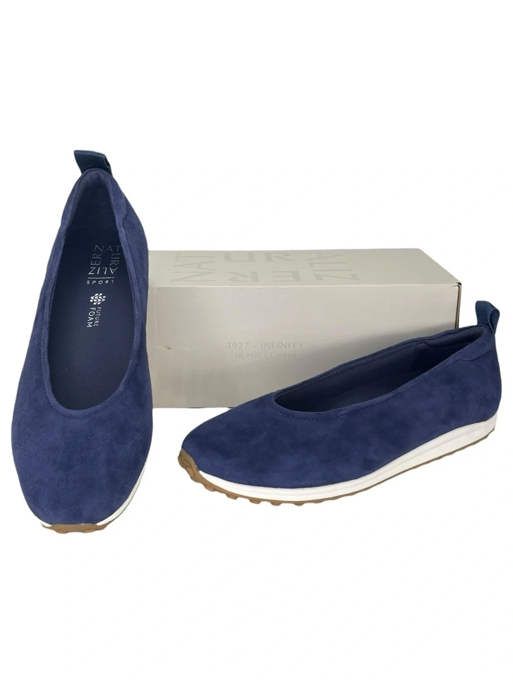 Naturalizer Carla Blue Suede Leather Womens Loafers Size 9.5M